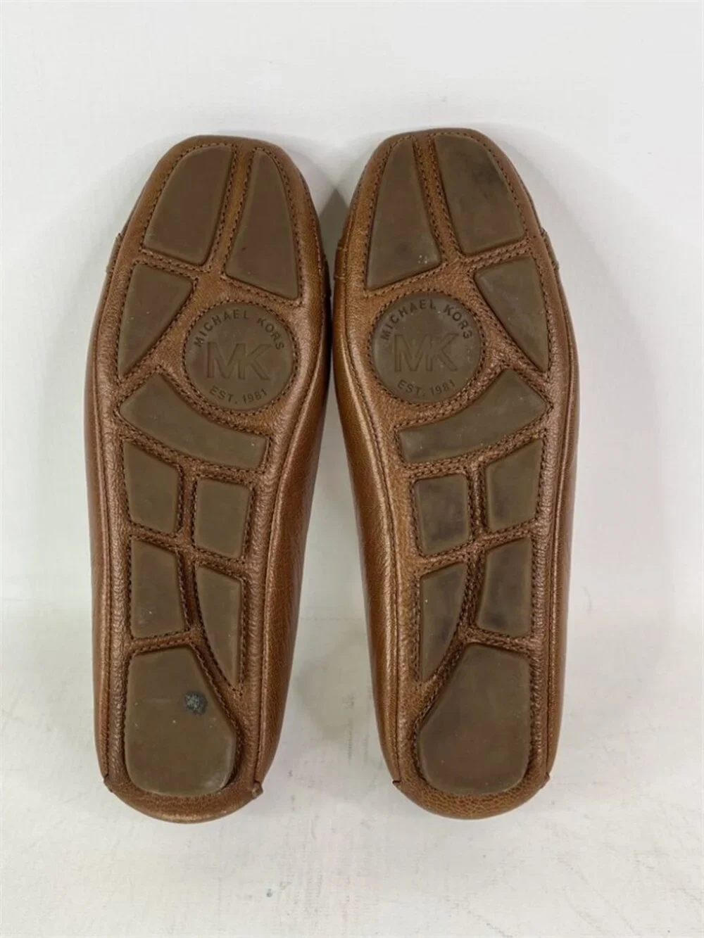 Michael Kors Women Fulton Studded Logo Moccasin Brown Shoes 7.5